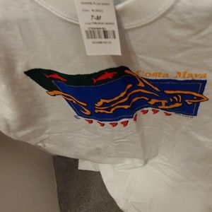 Costa Maya.  T shirt.  M childs   BOY OR GIRLS or could be Small adults